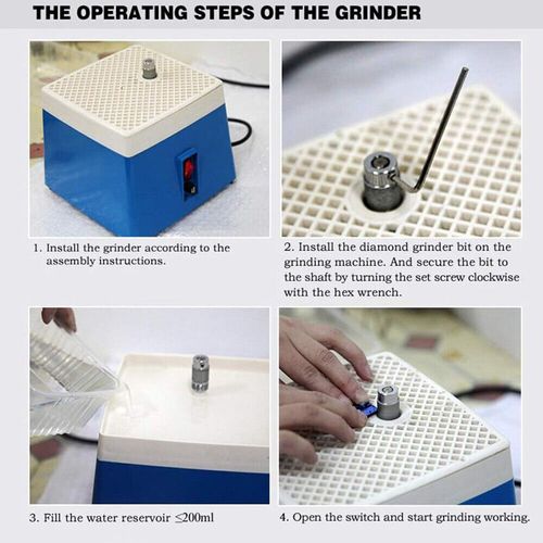 220V Mini Portable Stained Glass Grinder Diamond Automatic Art Grinding Tools — image 8