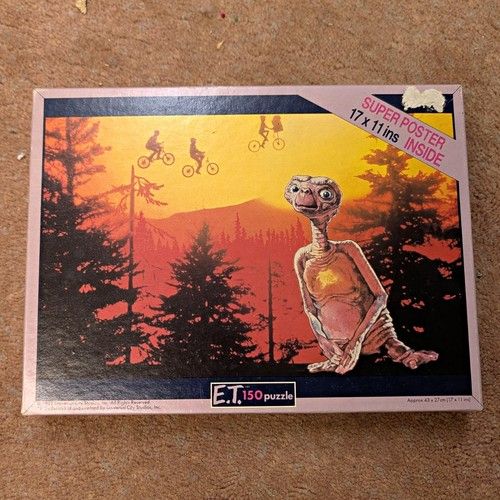 Waddingtons E.T. 150pc Interlocking Cardboard Jigsaw Puzzle Poster/Trivia M4930