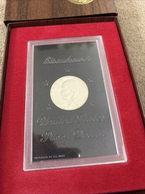 1971 Eisenhower Liberty United States Proof Dollar USA Mint $1 Silver Boxed