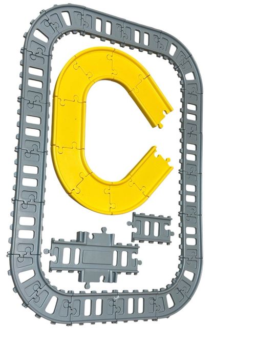 Vtg 90s Little Tikes Road & Rail Large Lot Of Train Set Track & Road 31 Pieces — image 5