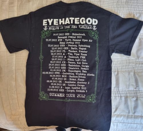 Eyehategod EHG Europe Is The New Vietnam SMALL Summer 2012 Black T-Shirt Metal — image 2