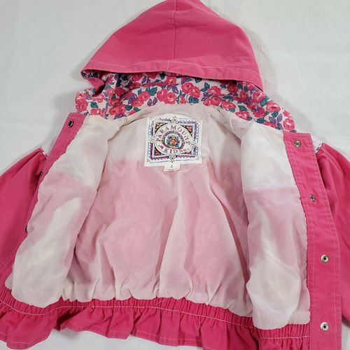 90s Vtg Plaid Heart Kids Coat 4 Cinched Waist Jacket Pink Paramount Kids cottage — image 10