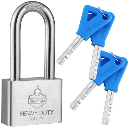 NEVER RUST Heavy Duty Outdoor STEEL Weatherproof Padlock Gate Shed Gym Lock — image 1