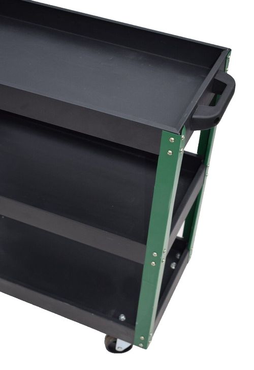 3 Tier Heavy Duty Garage Tool Storage Trolley Workshop Tray Wheel Cart Shelf UK — image 3
