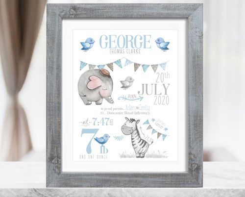 New Baby Boy Gift, Personalised Baby Gift For Boy, New Baby Gift, Christening — image 1