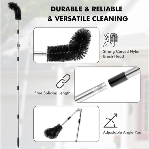 4M Gutter Cleaner Telescopic Roof Gutter Cleaning Tool Kit Adjustable Angle Pole — image 3