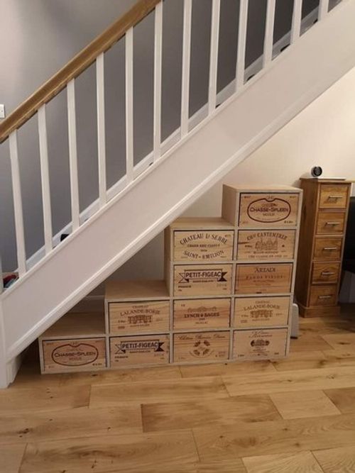 12x Wooden Wine Box Crate . 6 bottle Size French Genuine Hampers Shelf Display