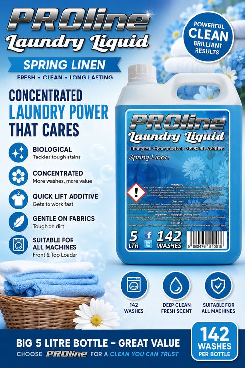 Laundry Liquid Detergent Premium Bio  Spring Linen X2 (284 WASHES) 2x 5 ltr — image 2