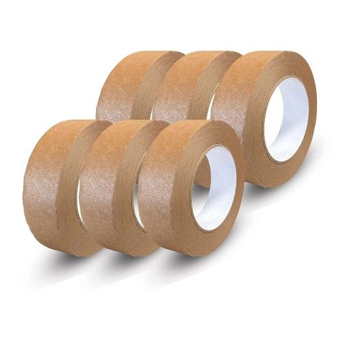 Brown Kraft Paper Tape 50M x 25mm & 38mm  Eco Parcel Packaging Roll – frame tape