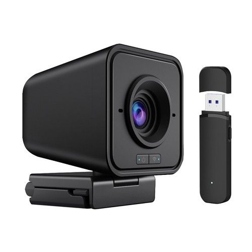 TOALLIN Wireless Fixed Focus 1080P FHD Webcam for PC Plug & Play w/Built-in mic 