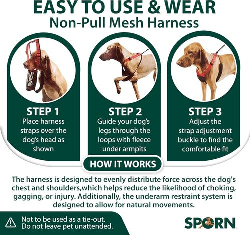 Sporn No Pull Dog Harness Red - Medium — image 2
