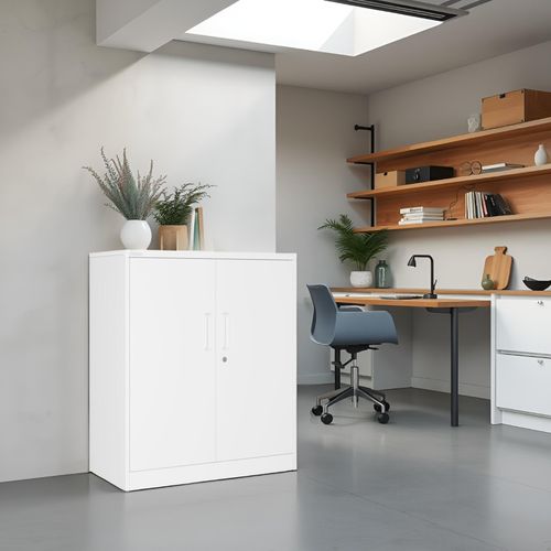 Atahome Metal Cabinet Storage Cupboard Lockable Steel Cabinet Adjustable Shelves — image 14