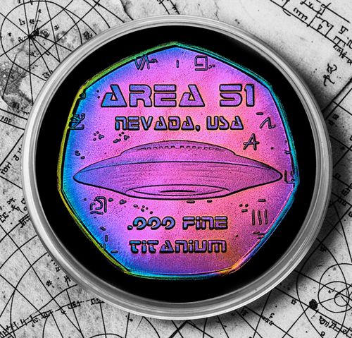 OUR SOLAR SYSTEM & AREA 51 Titanium & Bronze Commemorative Coins & Capsules — image 3
