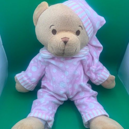 Baby pink spotty TEDDY BEAR Soft Animal Plush TOY BEDTIME BEAR 14'