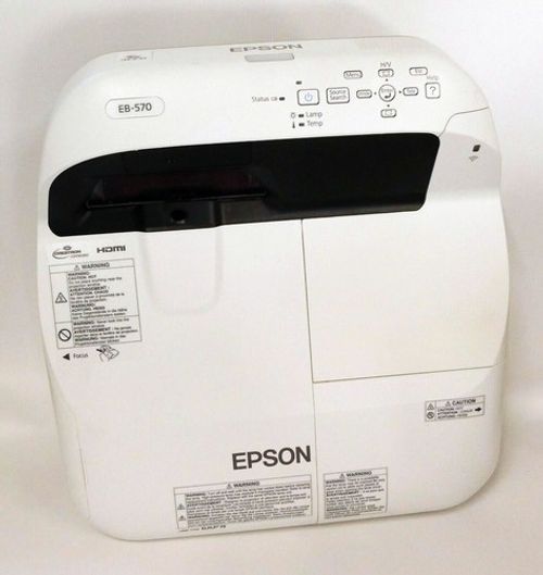 Epson EB-570 XGA HDMI VGA Ultra Short Throw 2700 Lumens Projector Bundle