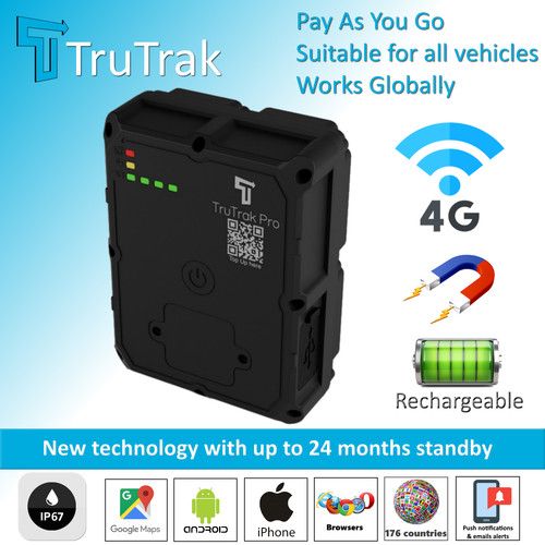 TruTrak GAT24 GPS Tracker 4G - Real Time magnetic vehicle car Tracking Device