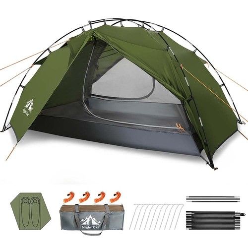 Backpacking Tent 2 Man Waterproof Lightweight Easy Setup Camping Shelter