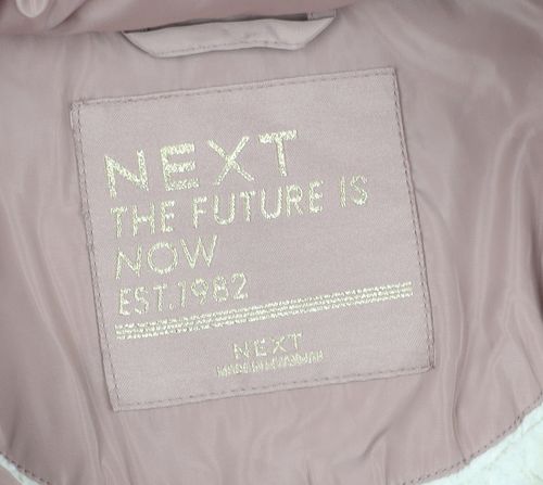 NEXT Girls Puffer Jacket Coat Size 10 Years Pink Mid-Length Long Sleeve Casual — image 4