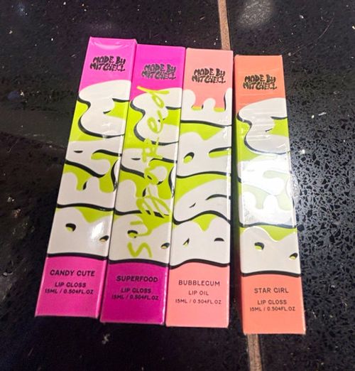 Made By Mitchell Sweetie Lip Gloss Vegan Shine Liquid 15ml 4 Shades Set