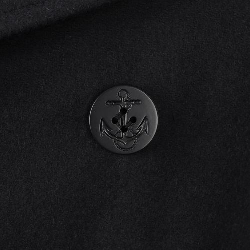 Mil-Tec US Navy Pea Coat - Black - Military Style Double Breasted Wool Jacket — image 5