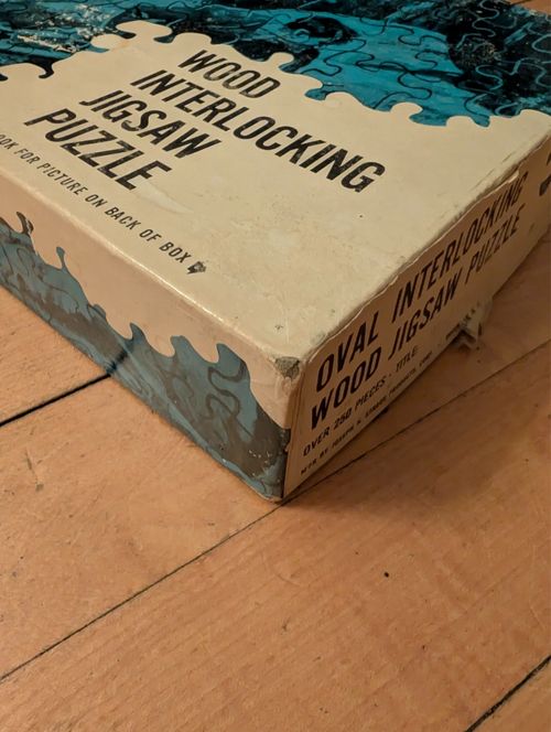 Vtg J.K. STRAUS "What A Beautiful Morning" Wooden Jigsaw Puzzle #251 Complete — image 8
