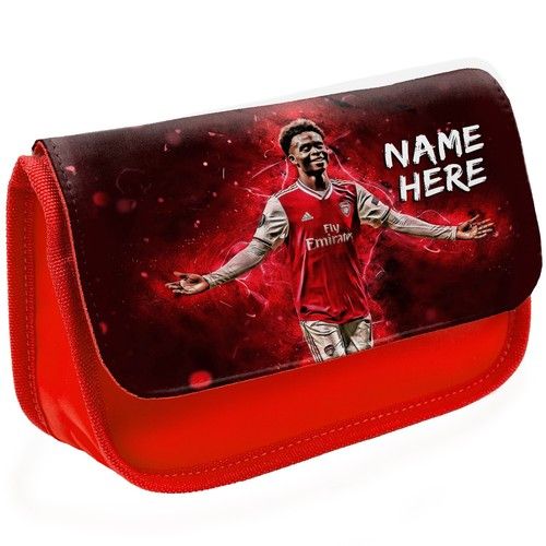 Saka Pencil Case Arsenal Football Personalised Boys School Stationery Gift NLP21