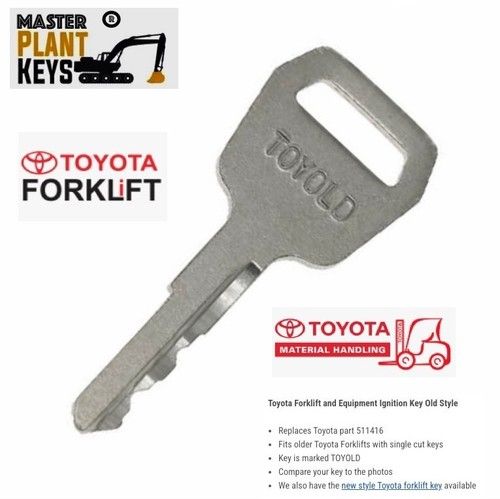 Toyota Forklift and Equipment Ignition Key Old Style Replaces Toyota part 511416