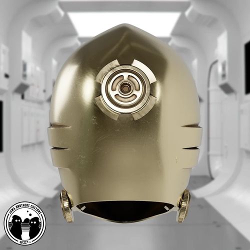 C3P0 STAR WARS Helmet 3D Printed Cosplay Mask Prop — image 3