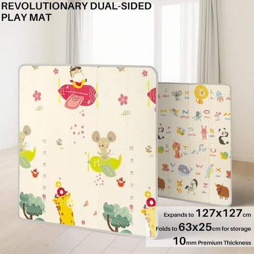 Reversible Baby Play Mat Foldable Waterproof Large Soft Foam Crawling Mat NonTox — image 6