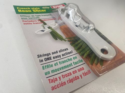 Runner Bean Slicer KRISK strings slices top tails Kitchen gadget Green Bean — image 1