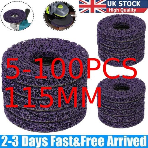 5-100PCS 115mm Poly Strip Wheel Discs Paint Rust Remove Abrasive Angle Grinder — image 1