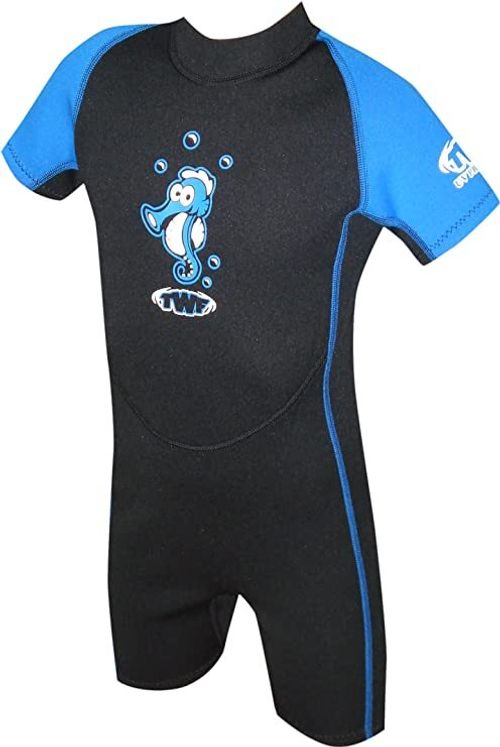 Childs Shorty Wetsuit Seahorse Shortie Boys Girls Kids Childrens Age 5-6 Years — image 1