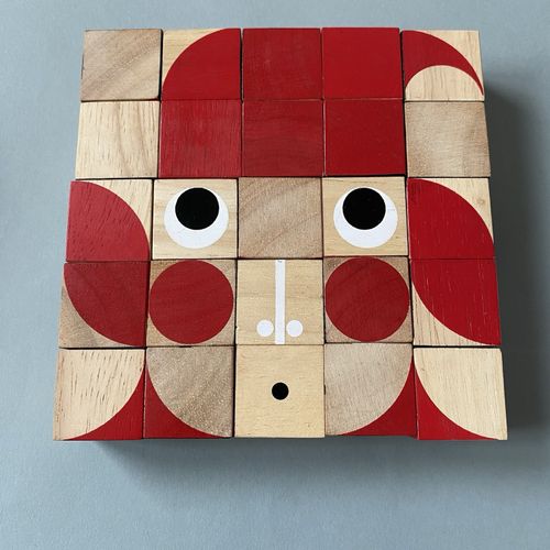 Miller Goodman Mini Face maker Wooden Bricks Shape Puzzle Toy — image 6