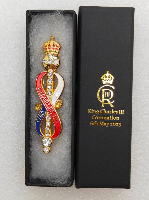 King Charles III Coronation Commemorative Brooch 2023 — image 1