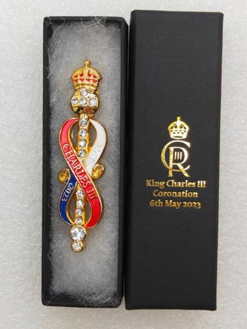 King Charles III Coronation Commemorative Brooch 2023