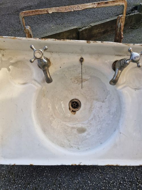 Victorian Cast Iron Sink Stand And Cast Iron Sink — image 16