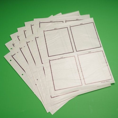 10 Pages - Paper Negative Storage Pages for 4x5 Negs