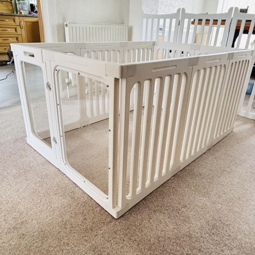 Clear Acrylic Dog Playpen Indoor Pet Pen Puppy Pen Dog Fence Safe — image 4