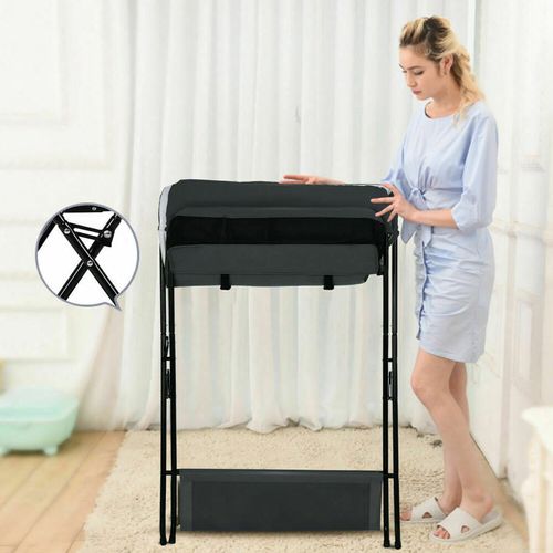 Folding Baby Changer Unit Changing Organizer Table Nappy Diaper With Storage — image 18