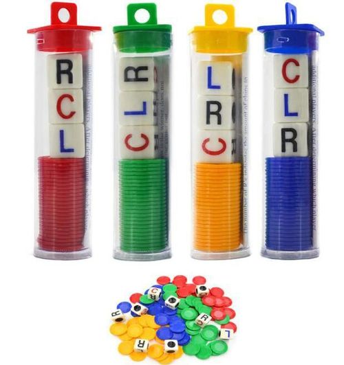 Game Toys Left Center Right Dice Chips Party Family Friends Play Dice Fun UK — image 1