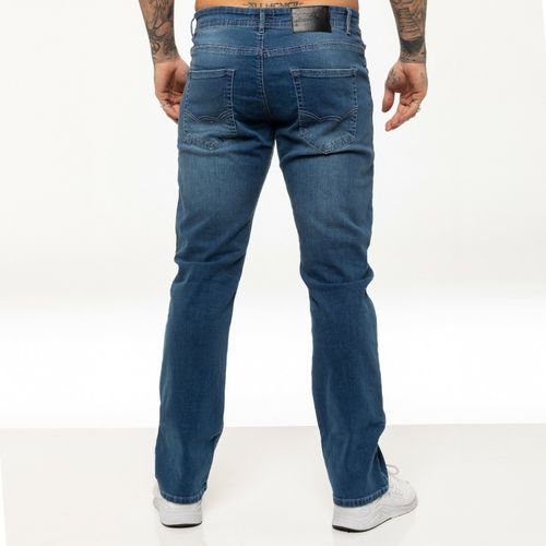 Enzo Straight Leg Jeans Mens Regular Fit Stretch Denim Trouser Pants All UK Size — image 5