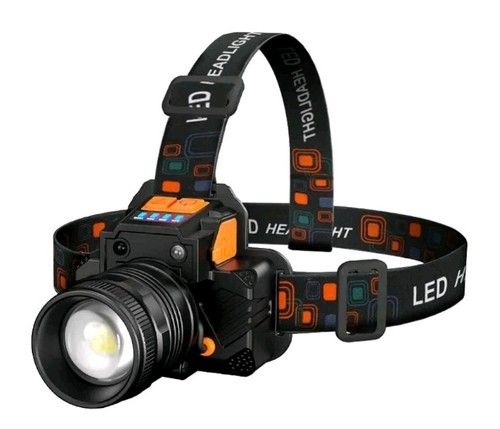 LED Headlamp Motion Sensor Head Light 3 Modes USB Rechargeable Zoom Headlight...