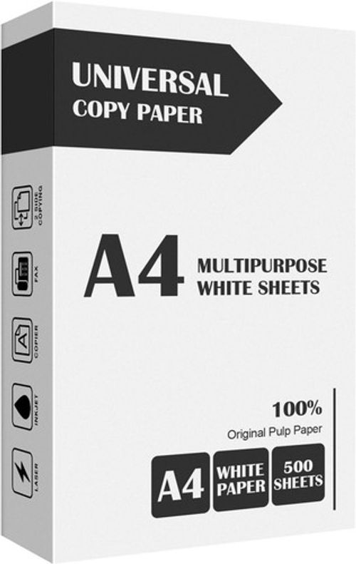 A4 Copy Paper A4, Packs of 500 Sheets Printer Paper, Laser, Inkjet, Fax Paper
