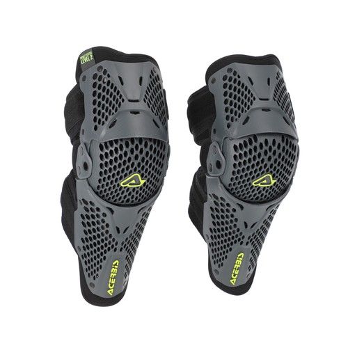 ACERBIS K035 HINGED KNEE GUARDS BRACES WITH UNDERSLEEVE GREY MOTOCROSS MX ENDURO