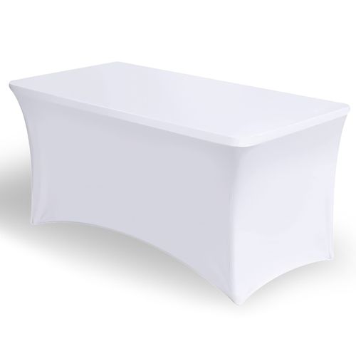 6FT Rectangular Stretch Tight Fit Folding Table Cover Trestle Table cloth - 1.8m — image 6