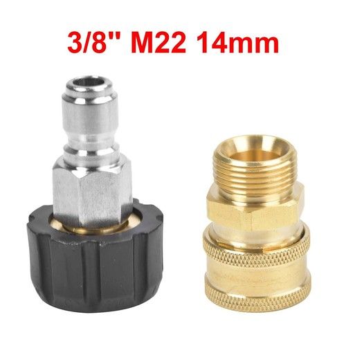 Quick Release Connector Hose M22-14 to 3/8" Adapter Pressure Washer Coupling ;