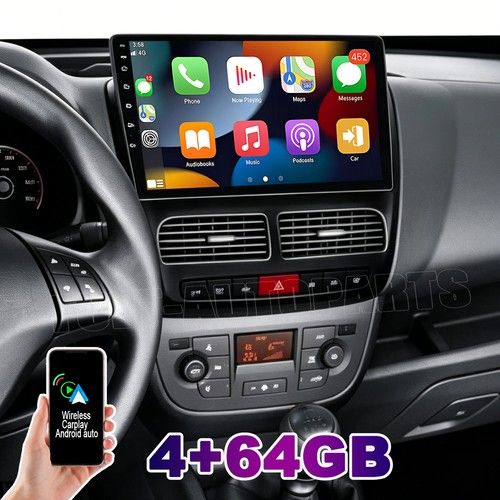 DAB+ Android 15 Head Unit Carplay GPS Car Stereo Radio For Fiat Doblo 2010-2015