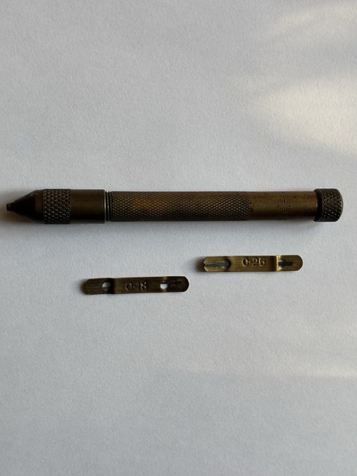 Vintage Brass Tool Pin Vice Hand Tool with Fine Gauge Needles Made In England — image 2