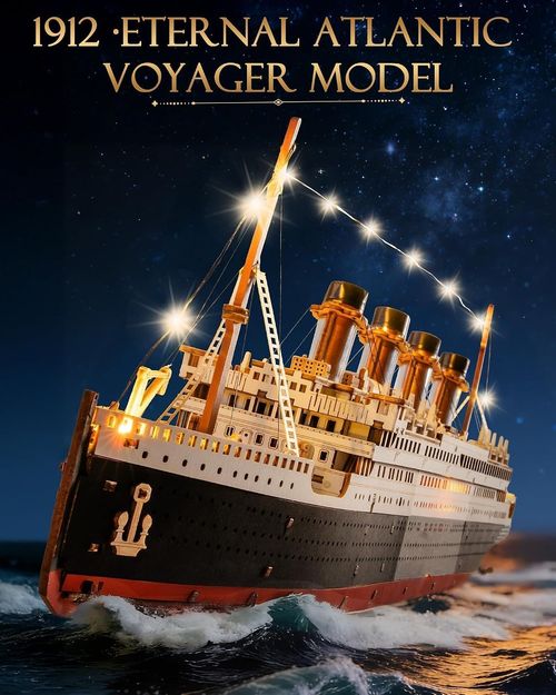 Rolife 3D Wooden Puzzle Titanic Model Ship Model with LED Home Decor Xmas Gift — image 5