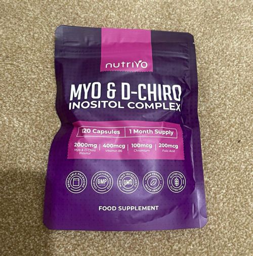 nutriYo Myo & D-Chiro Inositol Complex + B6 Folate Chromium 120 Vegan Caps